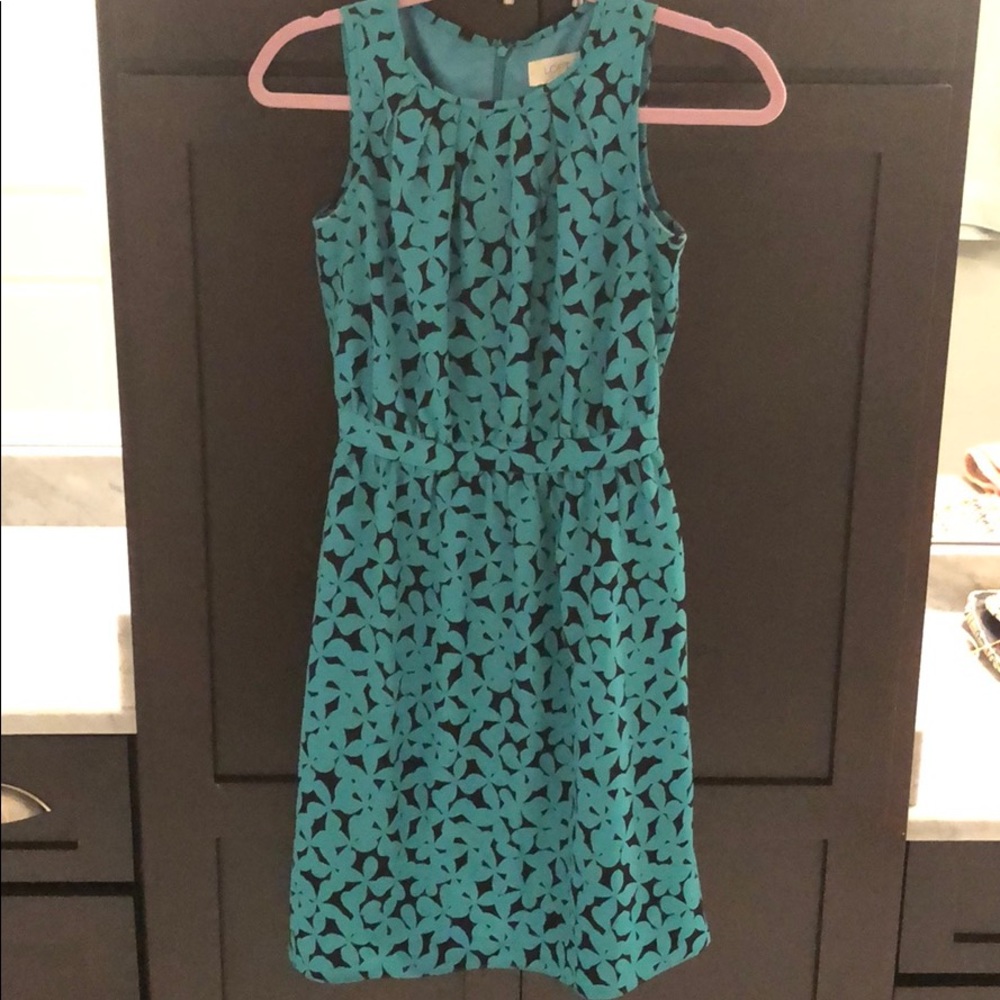 Loft 0P Waist Defined Dress